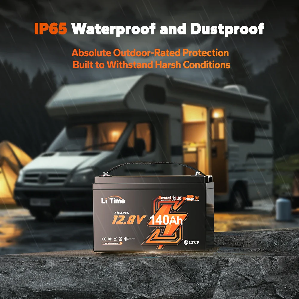 LiTime 12V 140Ah Bluetooth Lithium Deep Cycle Battery for RV and Trolling Motor - Image 8
