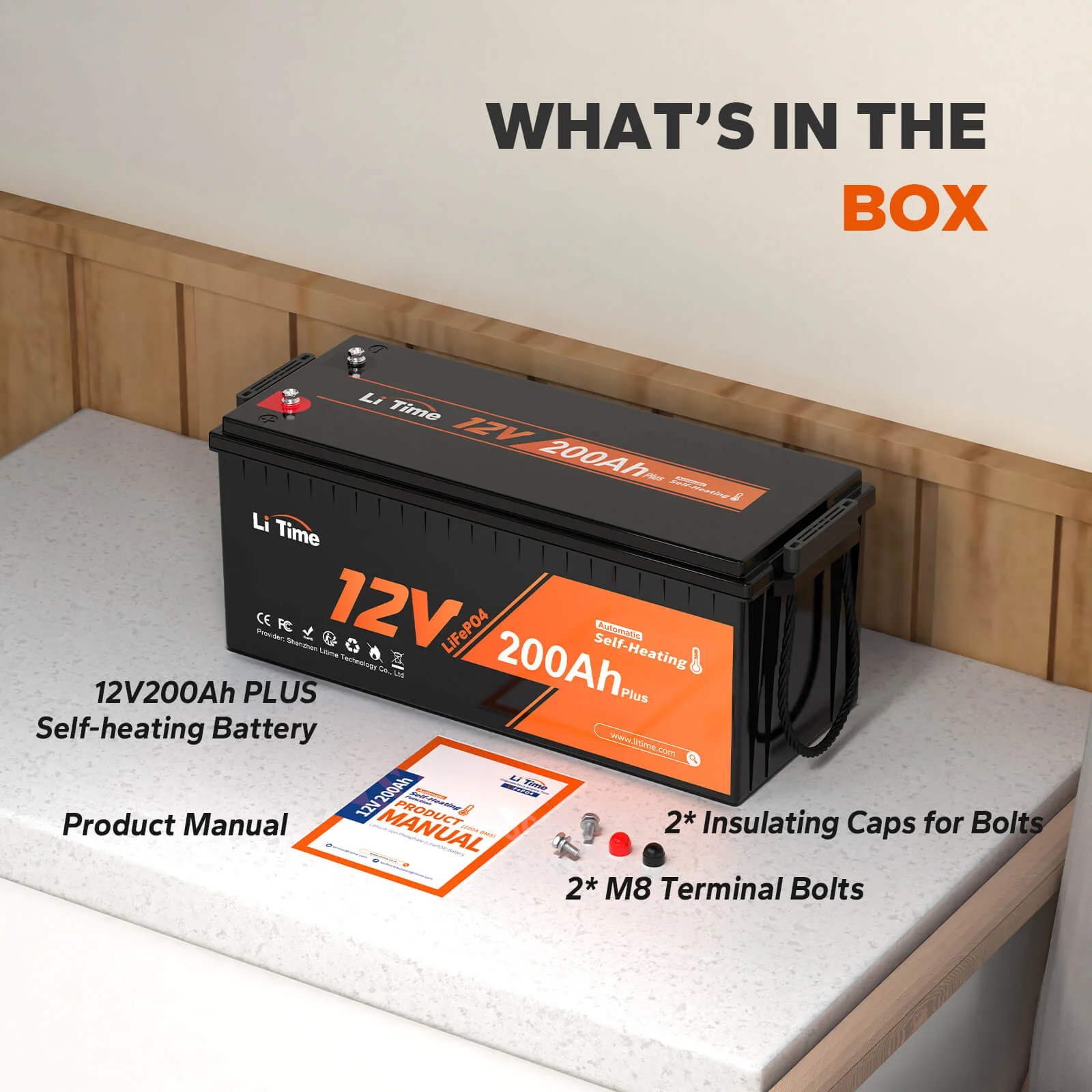 ✅Like New✅LiTime 12V 200Ah Plus Self-Heating LiFePO4 Battery - Image 7