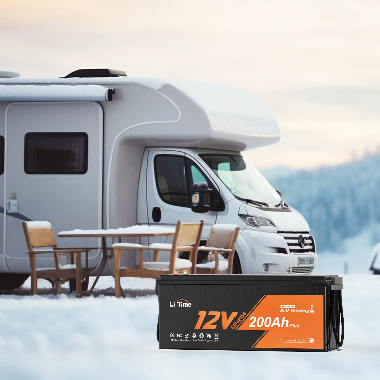 ✅Like New✅LiTime 12V 200Ah Plus Self-Heating LiFePO4 Battery - Image 8