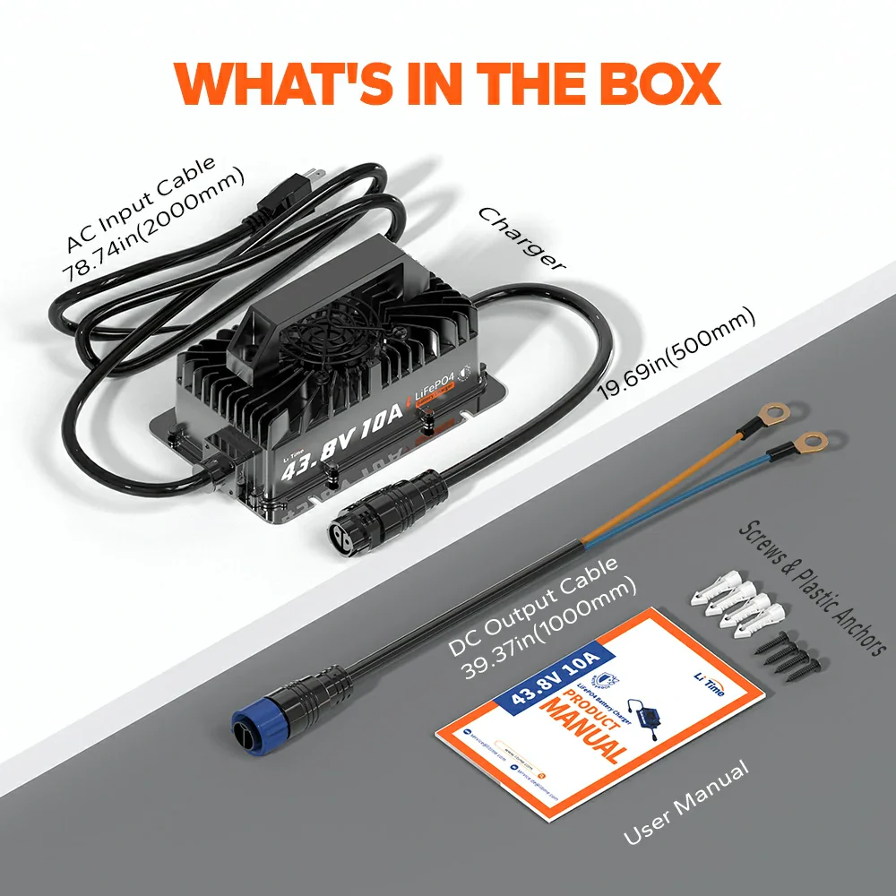 ✅Like New✅LiTime 36V (43.8V) 10A Lithium Golf Cart Waterproof Battery Charger - Image 10