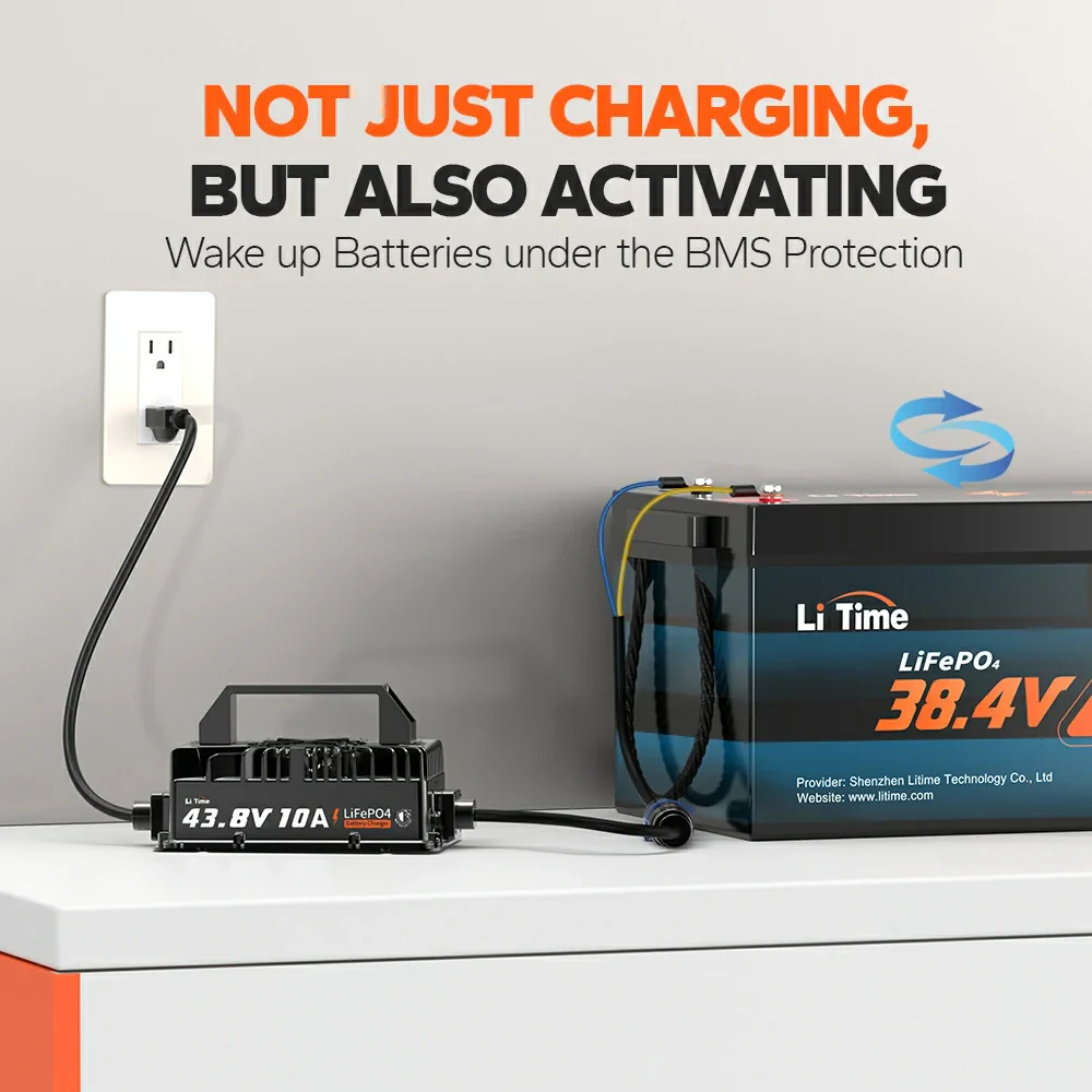 ✅Like New✅LiTime 36V (43.8V) 10A Lithium Golf Cart Waterproof Battery Charger - Image 7