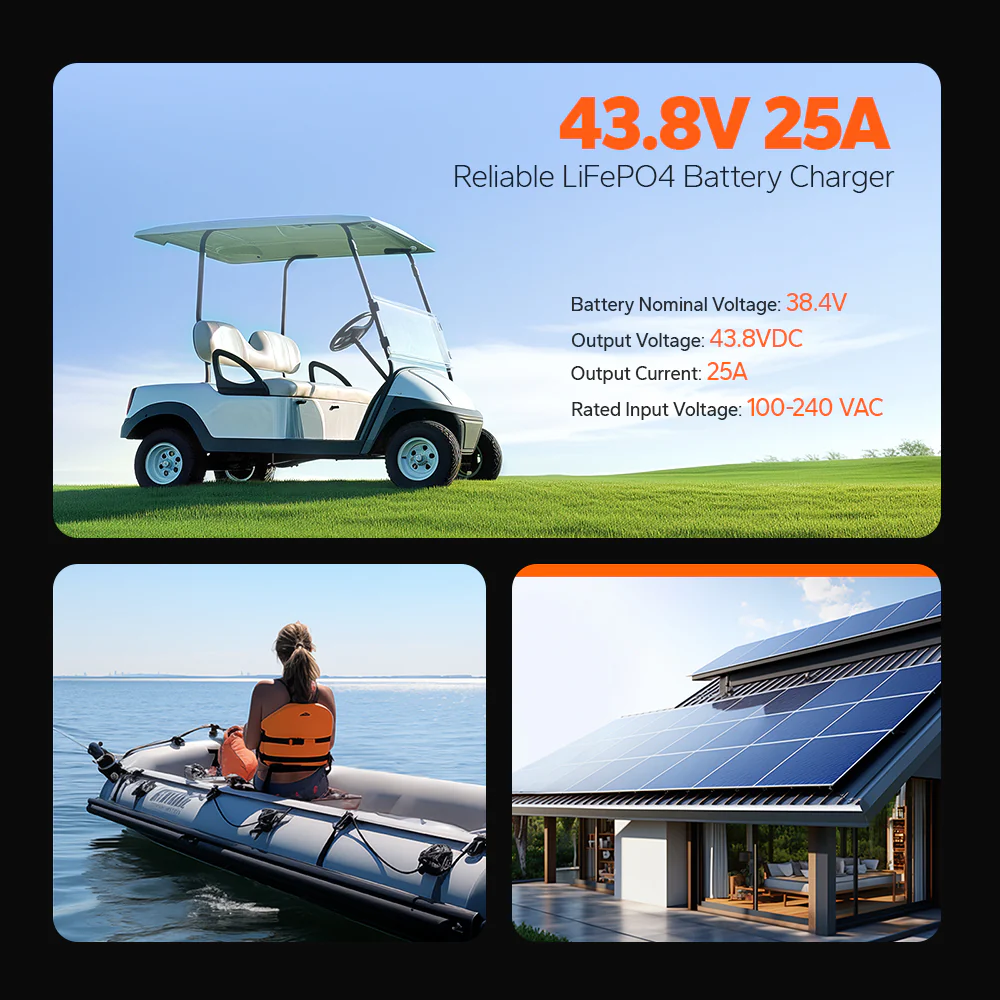 ✅Like New✅LiTime 36V (43.8V) 25A Lithium Golf Cart Waterproof Battery Charger - Image 10
