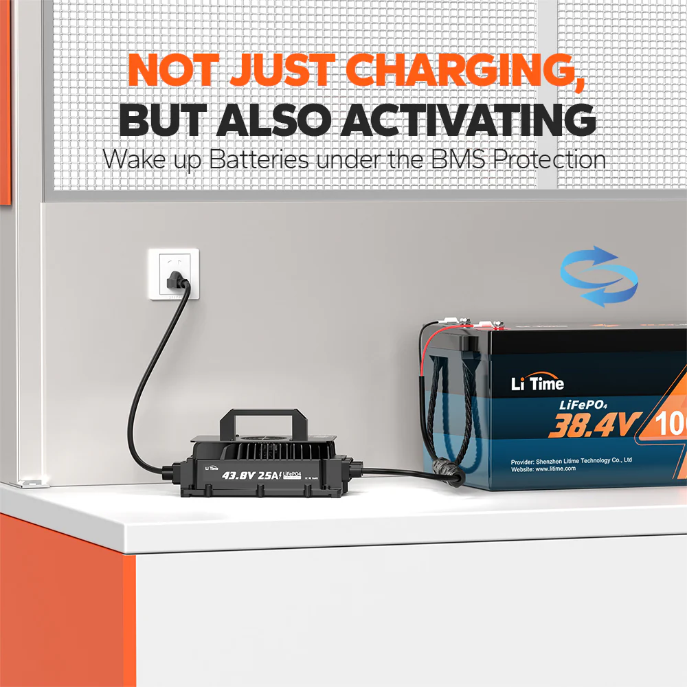 ✅Like New✅LiTime 36V (43.8V) 25A Lithium Golf Cart Waterproof Battery Charger - Image 6