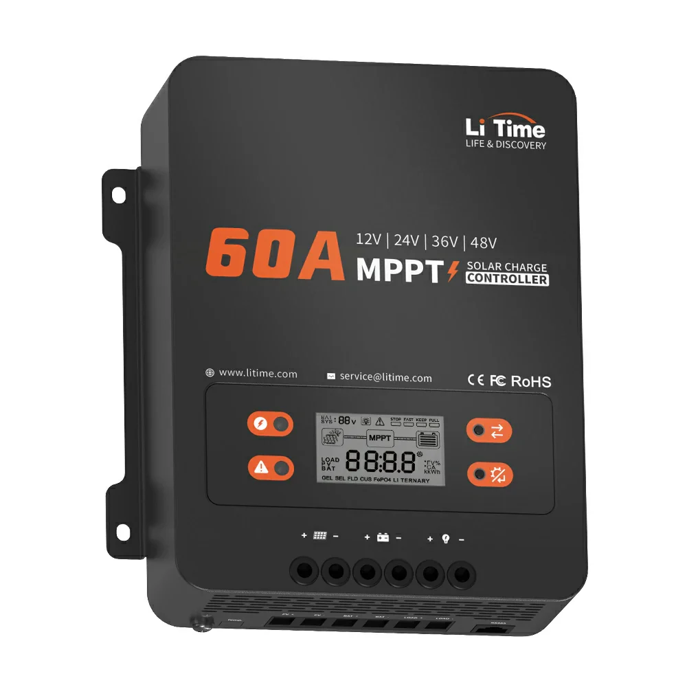 ✅Like New✅LiTime 60A MPPT 12V/24V/36V/48V Solar Charge Controller without Bluetooth Adapter
