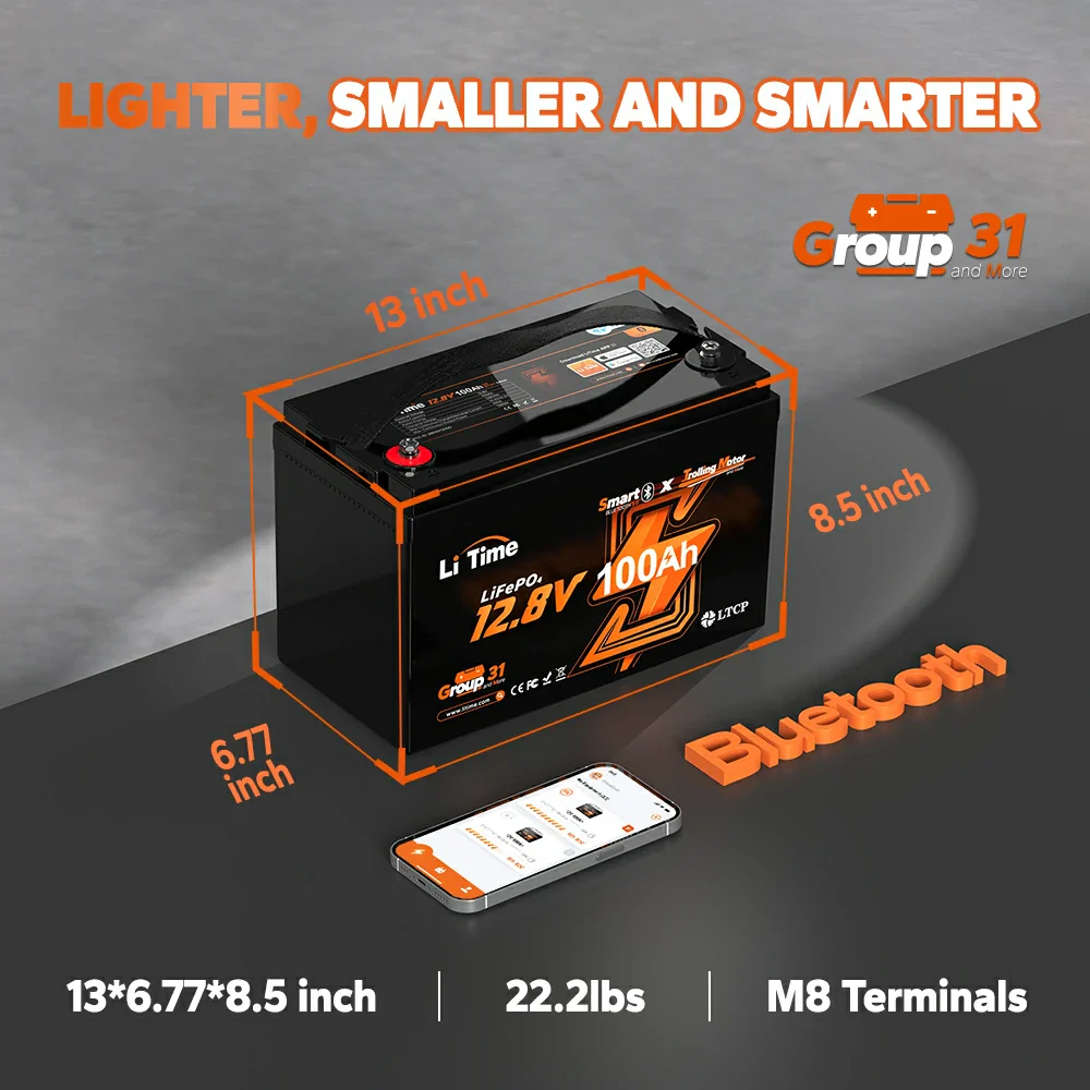 LiTime 12V 100Ah Batteries for Marine & RV - Image 86
