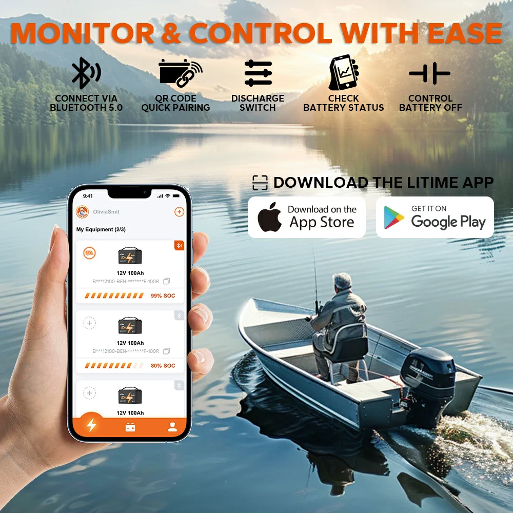 LiTime 12V 100Ah Batteries for Marine & RV - Image 98