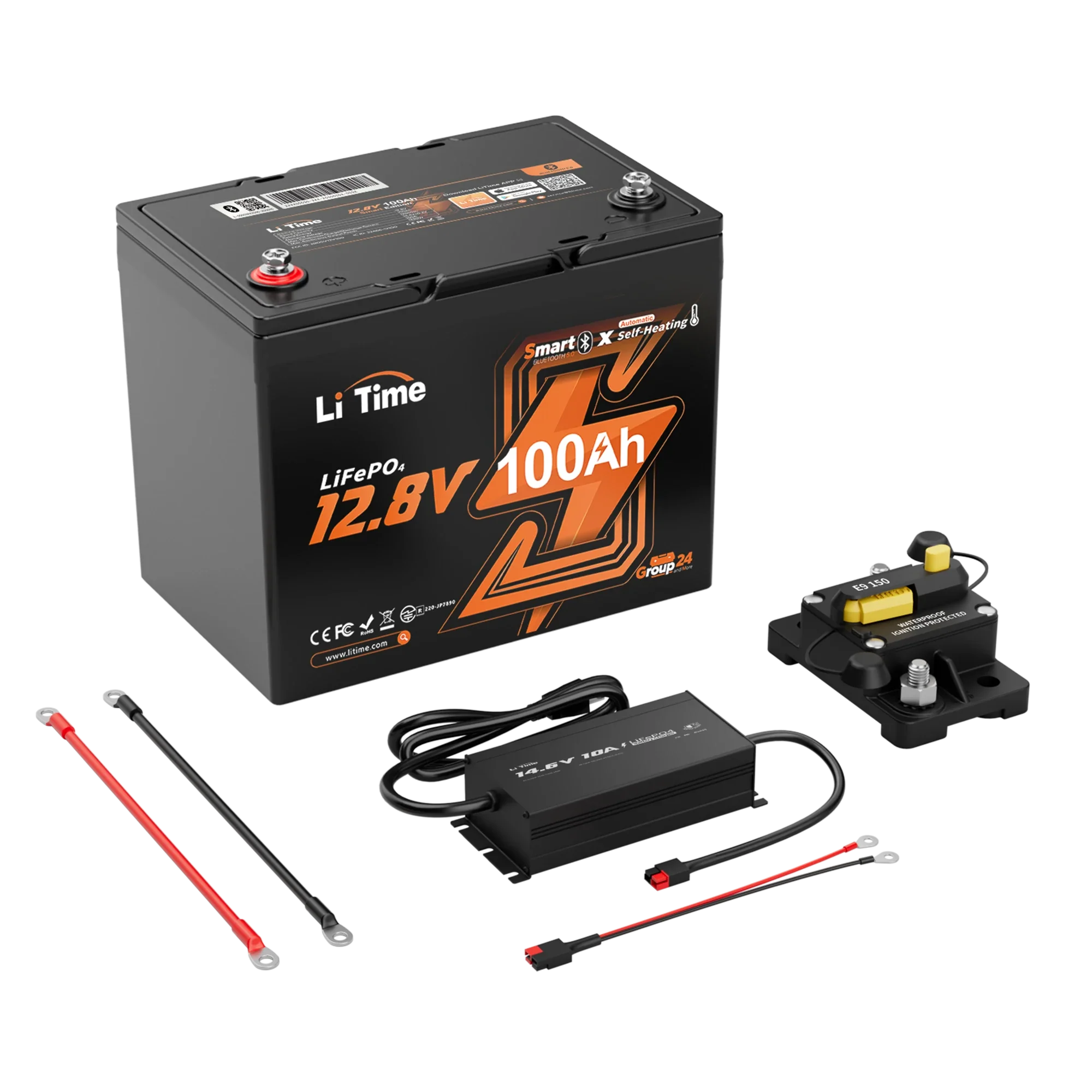 LiTime LiHeat™ 12V 100Ah Group 24 Dual-Mode  Self Heating Bluetooth Lithium Deep Cycle Battery - Image 17