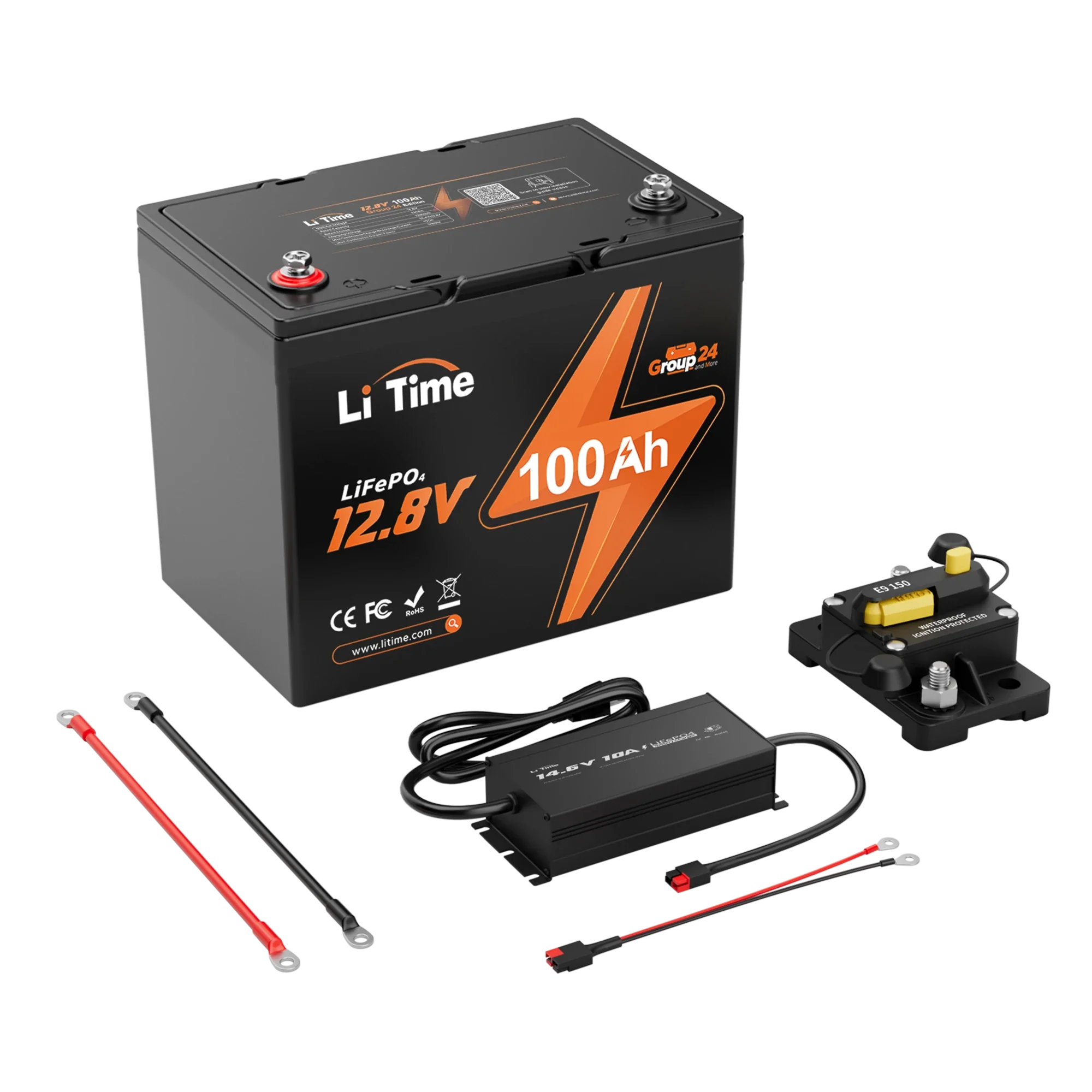 LiTime 12V 100Ah Group 24 Deep Cycle LiFePO4 Lithium Battery - Image 14
