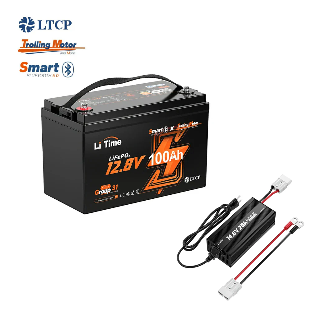 LiTime 12 Volt 100Ah TM Lithium Marine Trolling Motor Battery with Bluetooth - Image 15