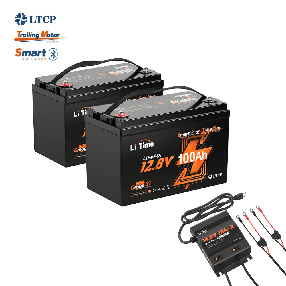 LiTime 12 Volt 100Ah TM Lithium Marine Trolling Motor Battery with Bluetooth - Image 16