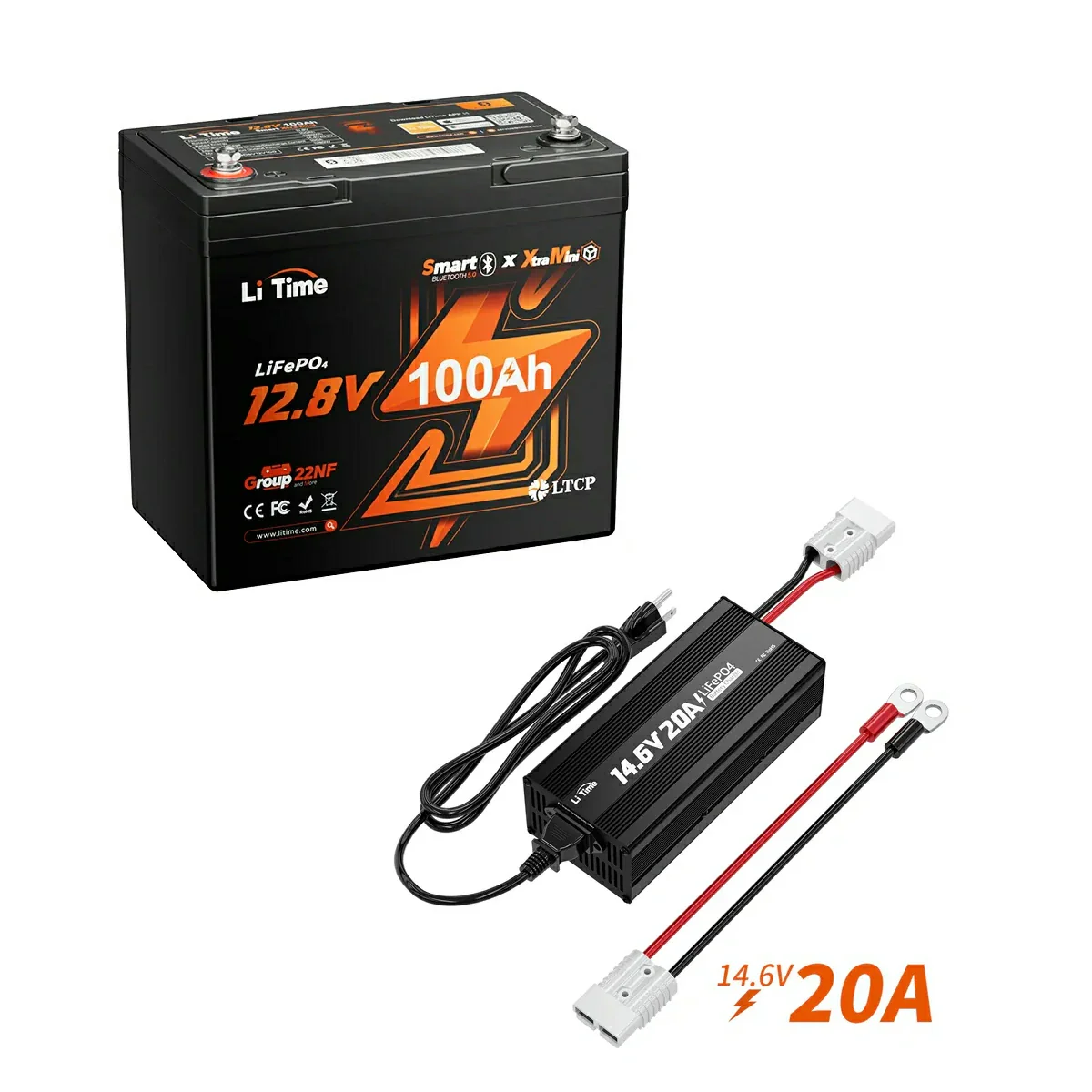 LiTime 12V 100Ah Xtra-Mini Bluetooth Small LiFePO4 Deep Cycle Battery - Image 17