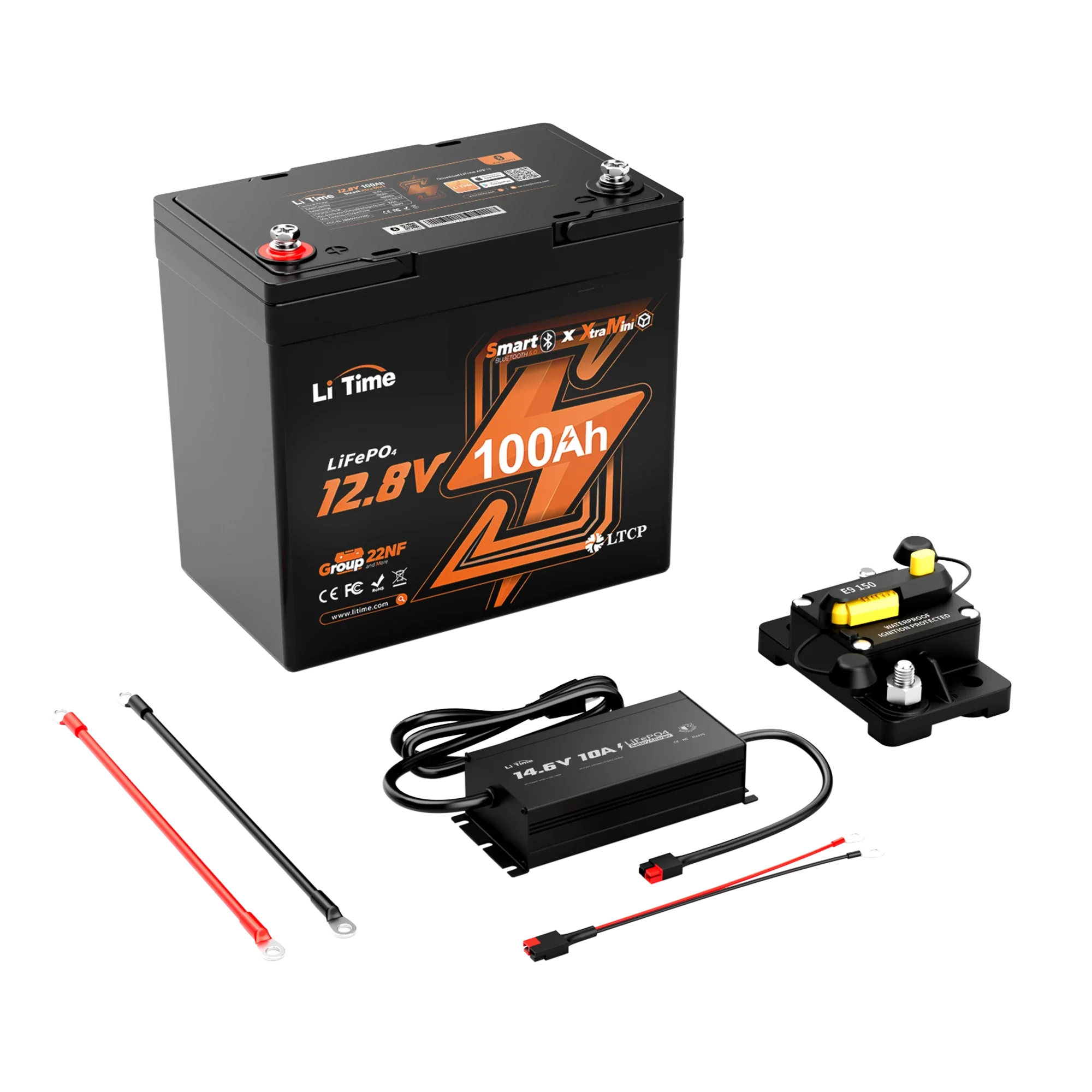 LiTime 12V 100Ah Xtra-Mini Bluetooth Small LiFePO4 Deep Cycle Battery - Image 18