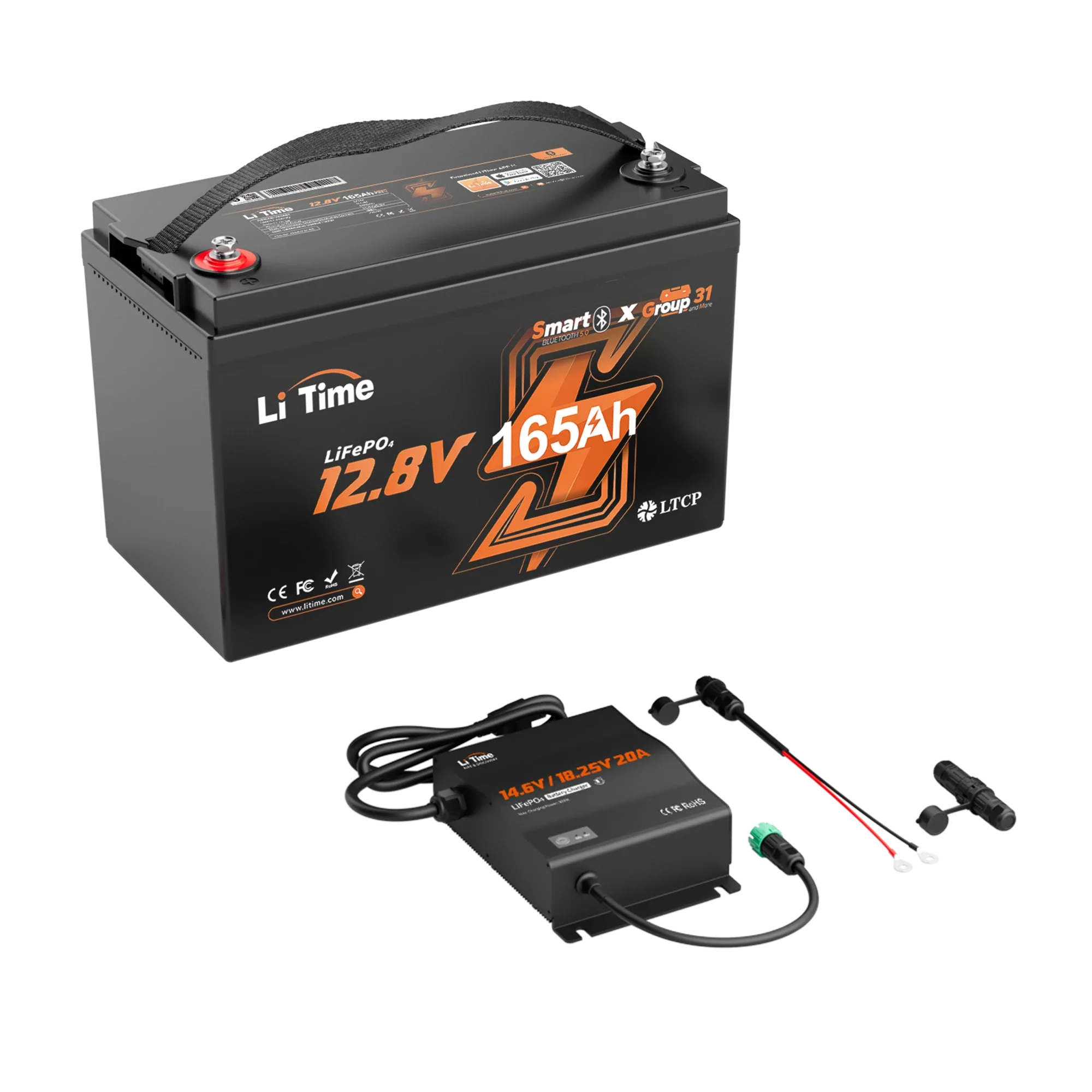 LiTime 12V 165Ah Bluetooth Lithium Deep Cycle Battery for RV and Marine - Image 17