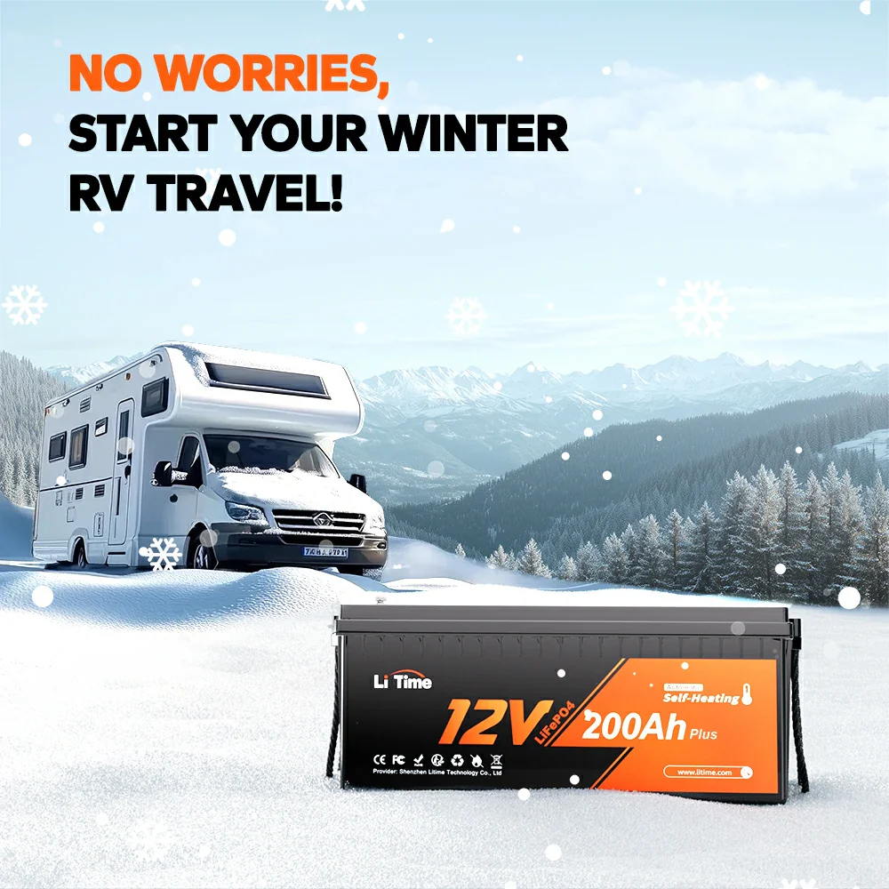 LiTime 12V 200Ah Plus Self-Heating LiFePO4 Battery - Image 7
