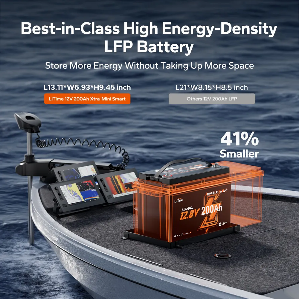 LiTime 12V 200Ah Xtra Mini Group 31 Lithium Battery for Marine and Trolling Motor - Image 3