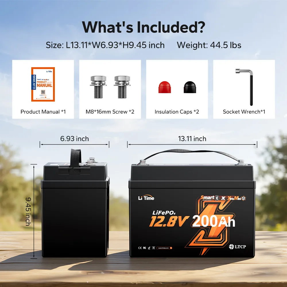LiTime 12V 200Ah Xtra Mini Group 31 Smart Lithium Battery for RV & Camping | Super Cell for 6,000+ cycles@100% DOD - Image 10