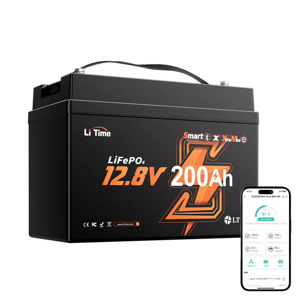 LiTime 12V 200Ah Xtra Mini Group 31 Smart Lithium Battery for RV & Camping | Super Cell for 6,000+ cycles@100% DOD - Image 12