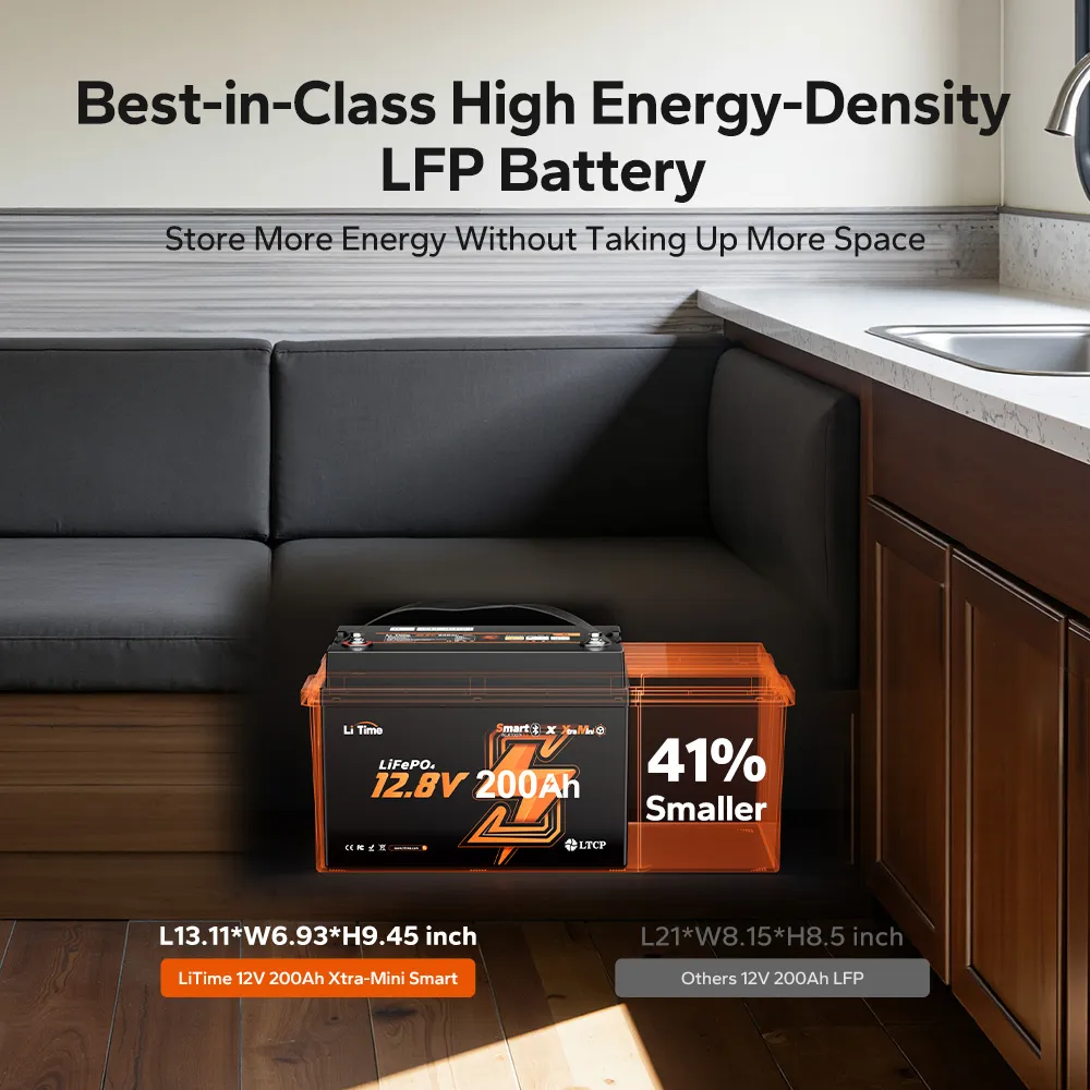 LiTime 12V 200Ah Xtra Mini Group 31 Smart Lithium Battery for RV & Camping | Super Cell for 6,000+ cycles@100% DOD - Image 3