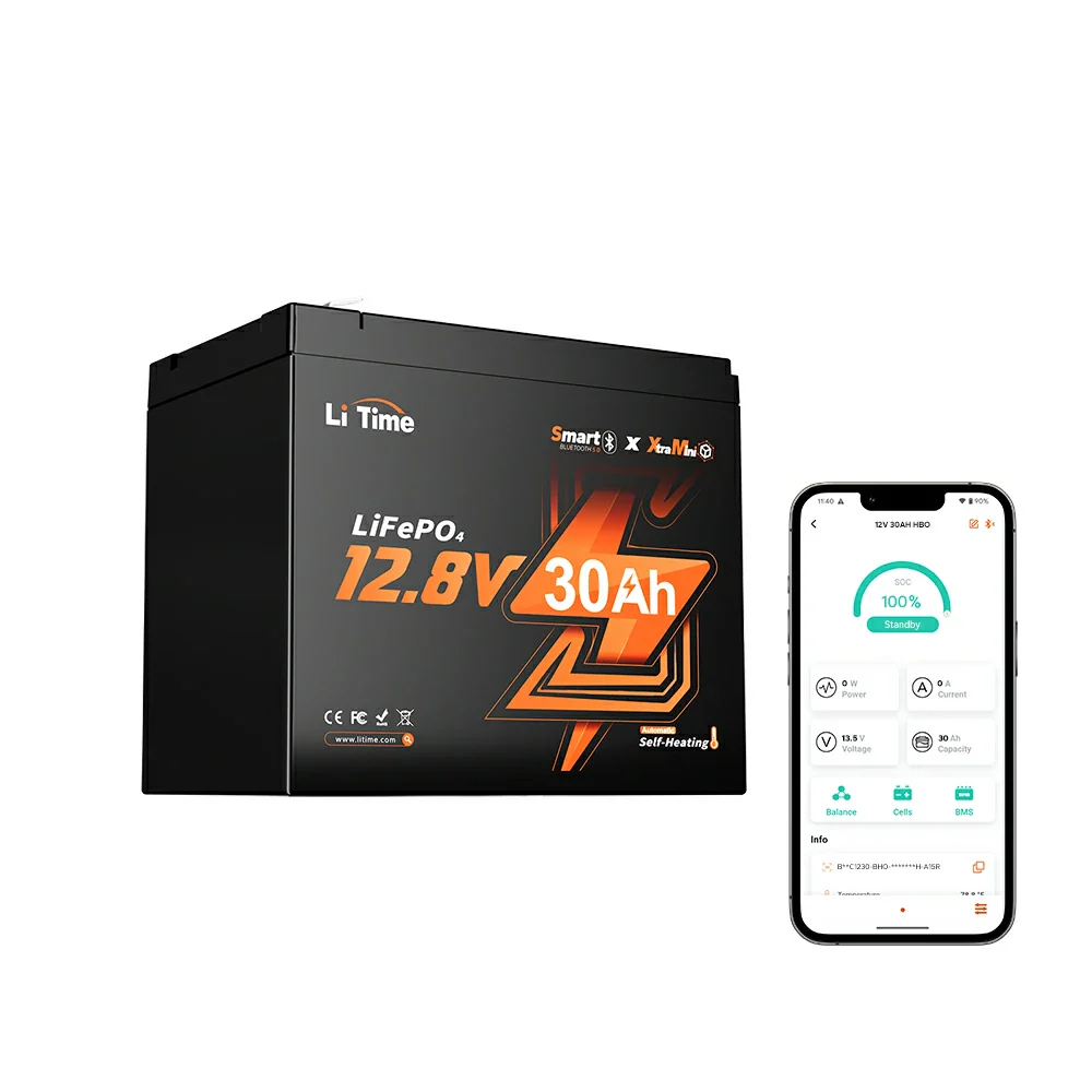 LiTime 12V 30Ah Ice Fishing & Portable Lithium Battery with Bluetooth & Self-Heating - Image 13