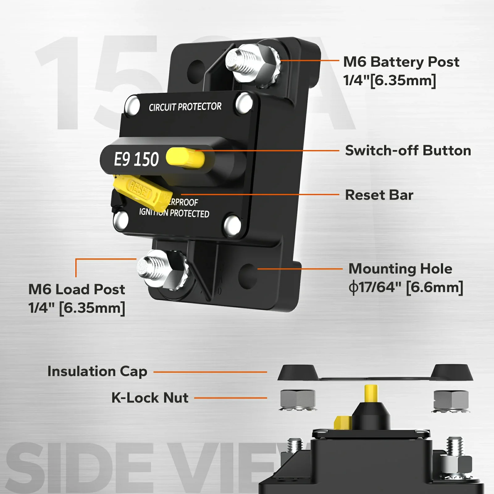 LiTime 150A Switchable Circuit Breaker for LiFePO4 Batteries - Image 3