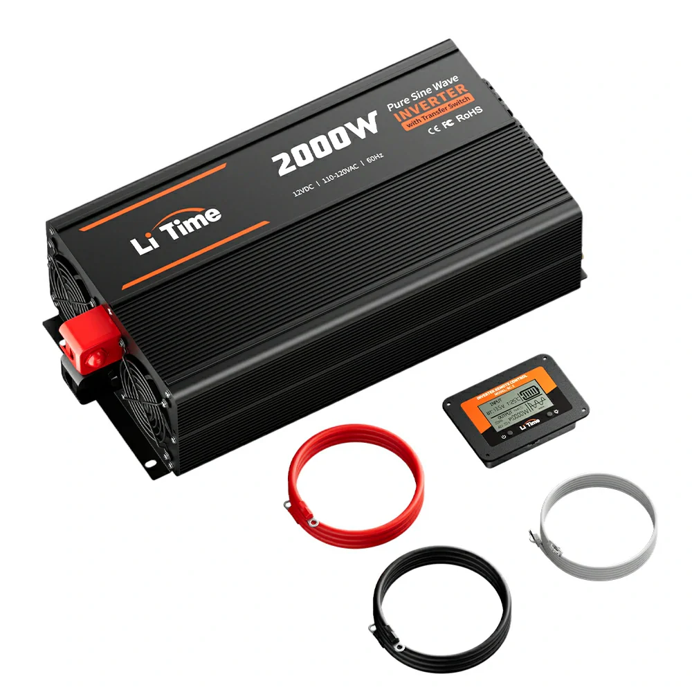 LiTime 2000 Watt 12V Pure Sine Wave Inverter with 20ms ATS Transfer Switch - Image 10