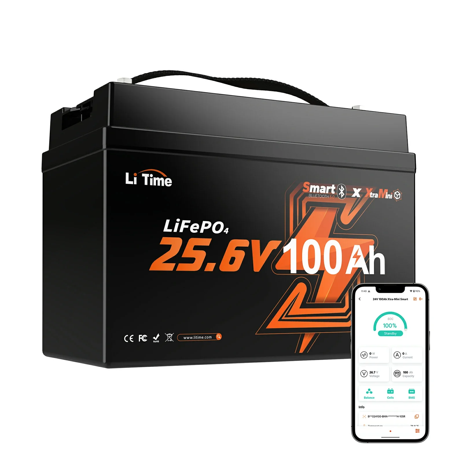 LiTime 24V 100Ah Group 31 Bluetooth LiFePO4 Battery for RVs & Off-Grid - Image 12