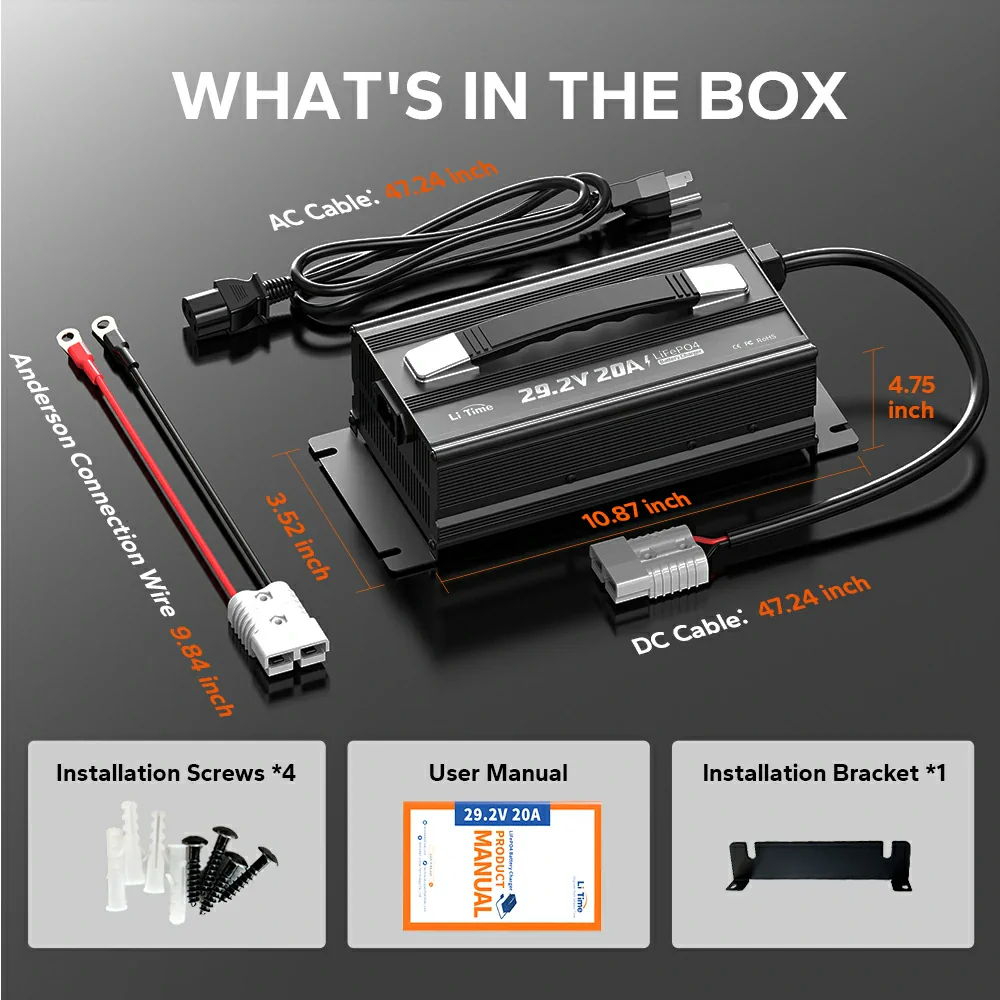 LiTime 24 (29.2) Volt 20A Mountable Lithium Battery Charger - Image 8