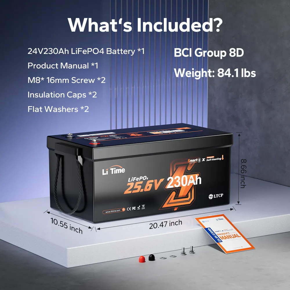 LiTime LiHeat™ 24V 230Ah Dual-Mode Self Heating Smart Lithium Battery for RV and Off-Grid - Image 10