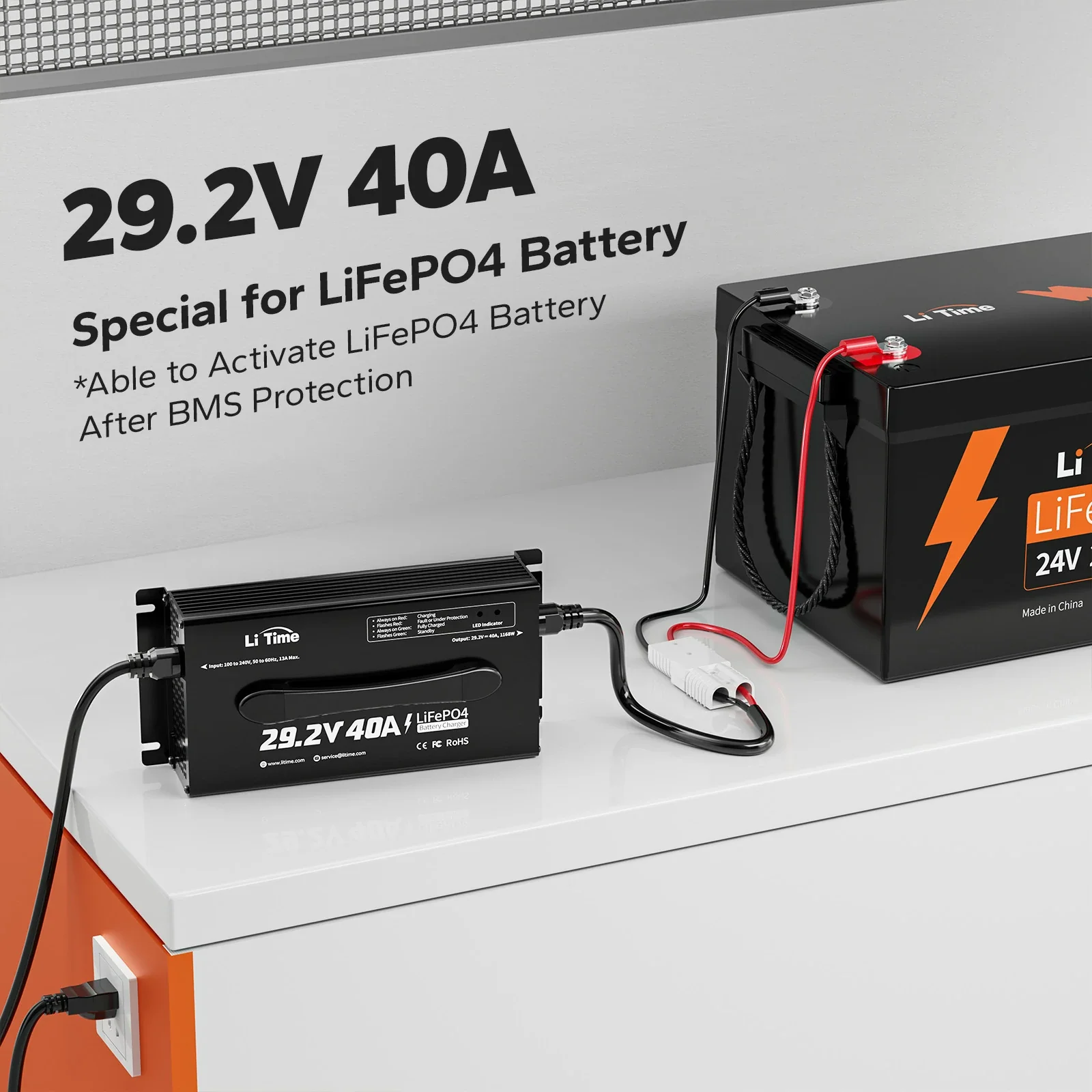 LiTime 24 (29.2) Volt 40A Mountable Lithium Battery Charger - Image 4