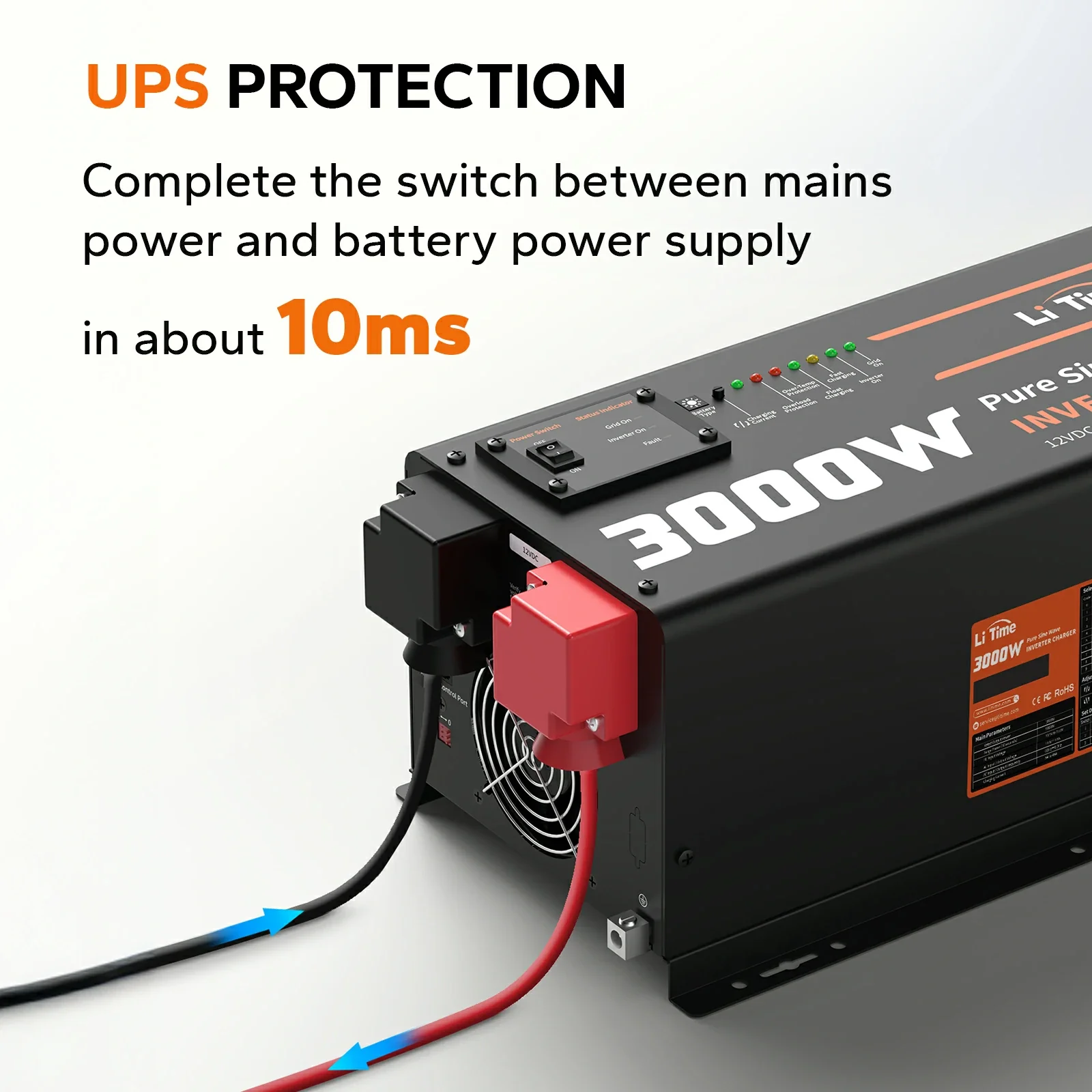 LiTime 3000 Watt Pure Sine Wave Inverter Charger - Image 6