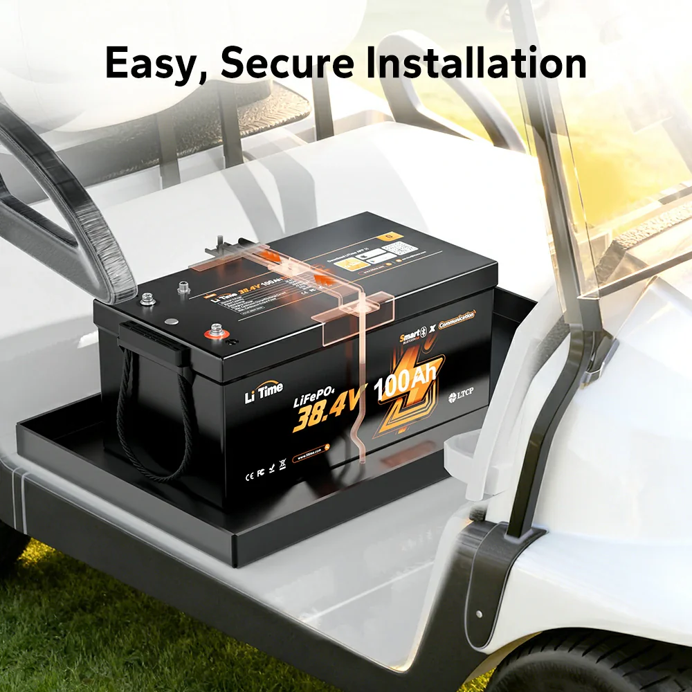 LiTime Best 36V 100Ah Bluetooth Golf Cart Lithium Battery - Image 8