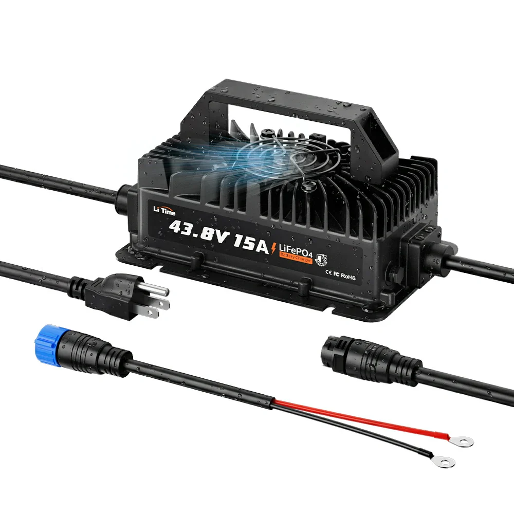 LiTime 36V（43.8V） 15A Waterproof LiFePO4 Battery Charger | 3-Stage Fast Charging for Golf Cart, RV & Boat - Image 10