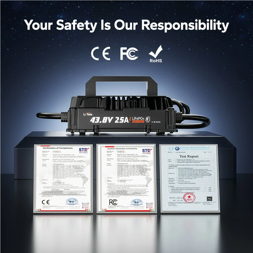 LiTime 36V (43.8V) 25A Lithium Waterproof Battery Charger - Image 11