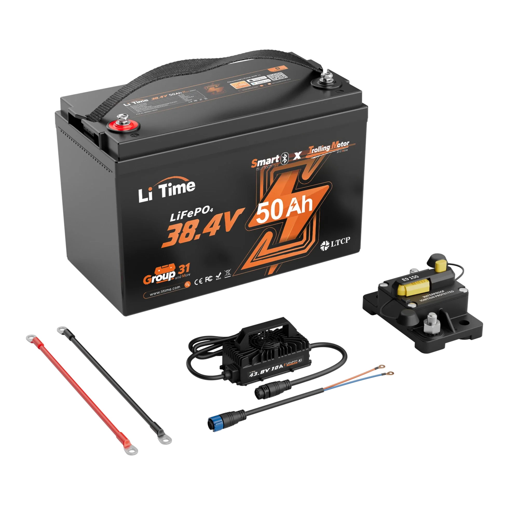 LiTime 36V 50Ah Marine Trolling Motor Lithium Bluetooth Battery - Image 16