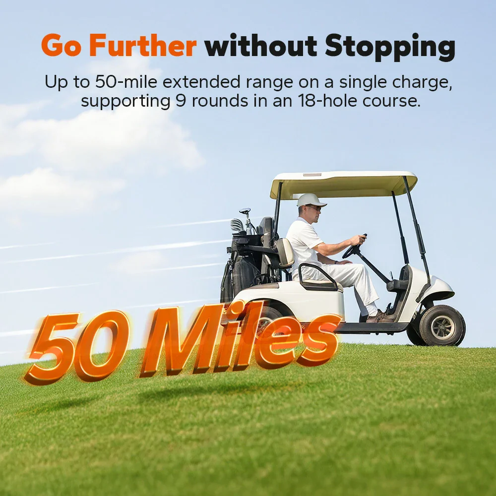 LiTime 48V(51.2V) 100Ah Bluetooth Golf Cart Lithium Battery with Real-Time Monitoring - Image 4