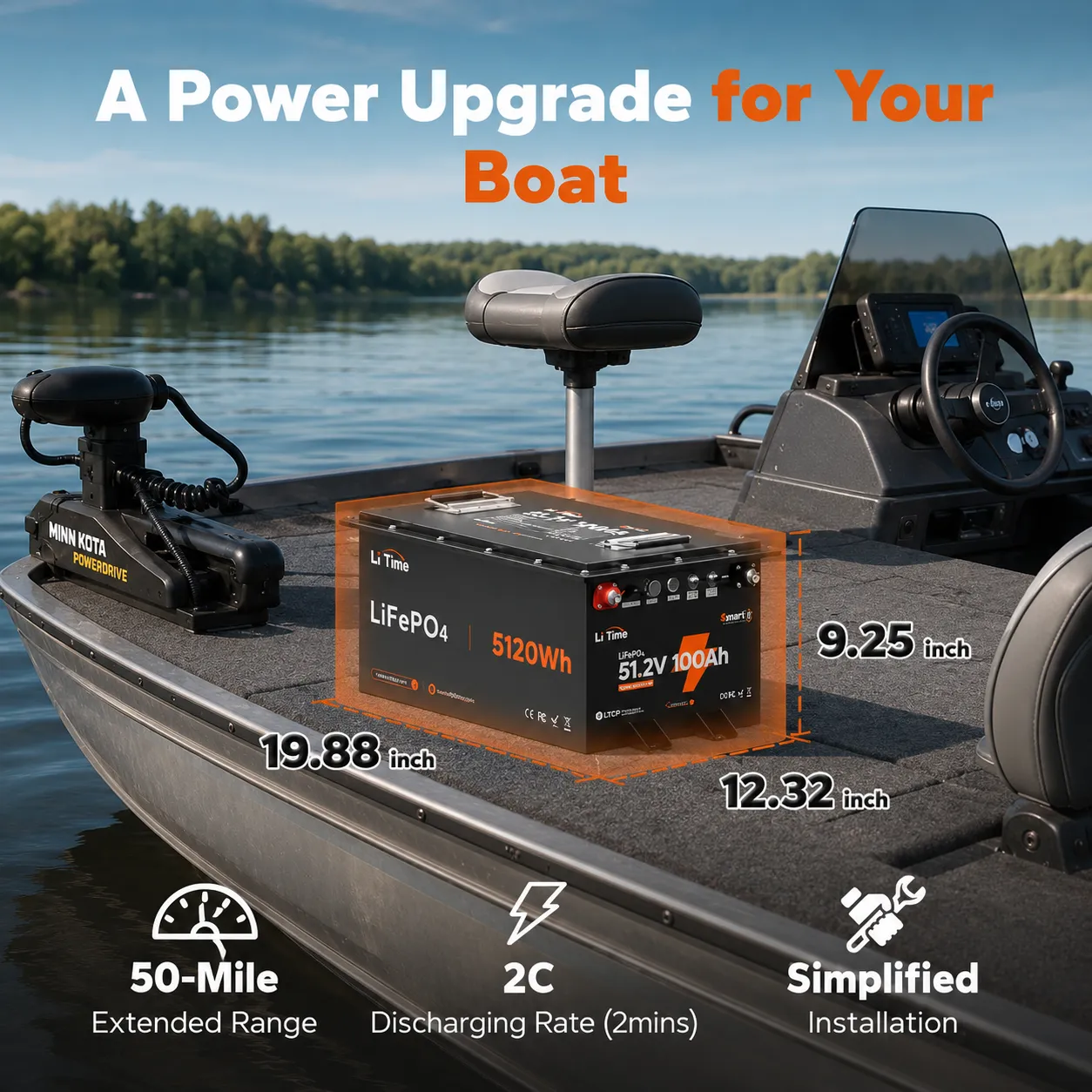 LiTime 48V 100Ah ComFlex Marine LiFePO4 Battery - Image 4