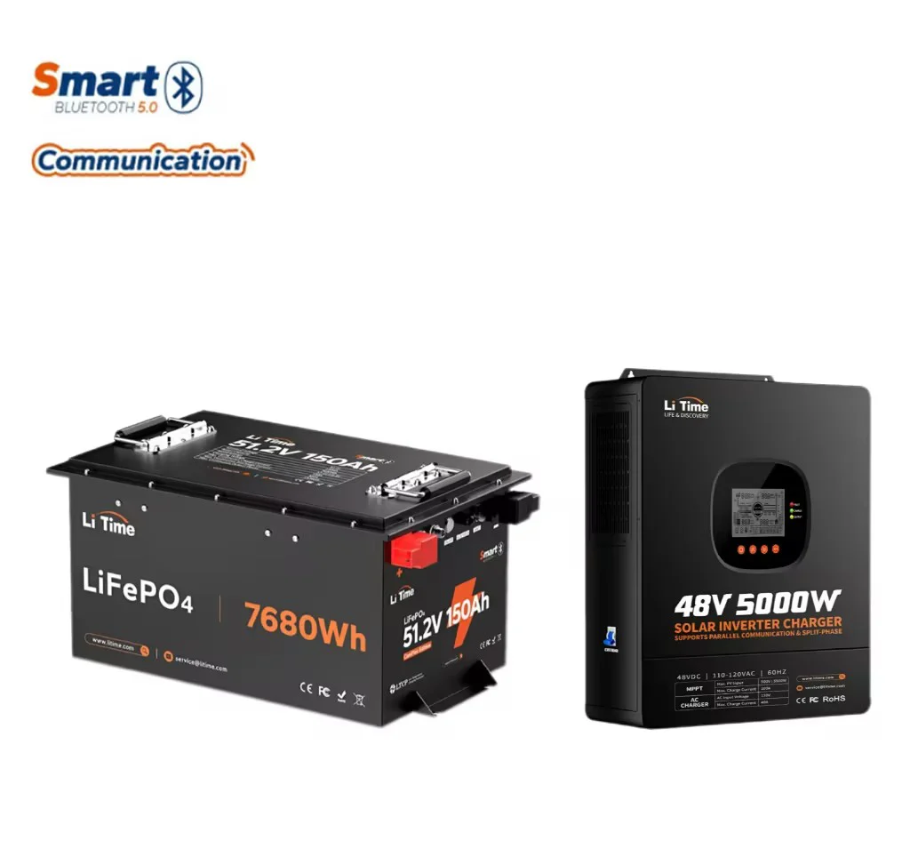 LiTime 48V 150Ah 300A Lithium Battery + Inverter Charger All-in-One Kit – Bluetooth Off-Grid & Home Backup Solution - Image 3
