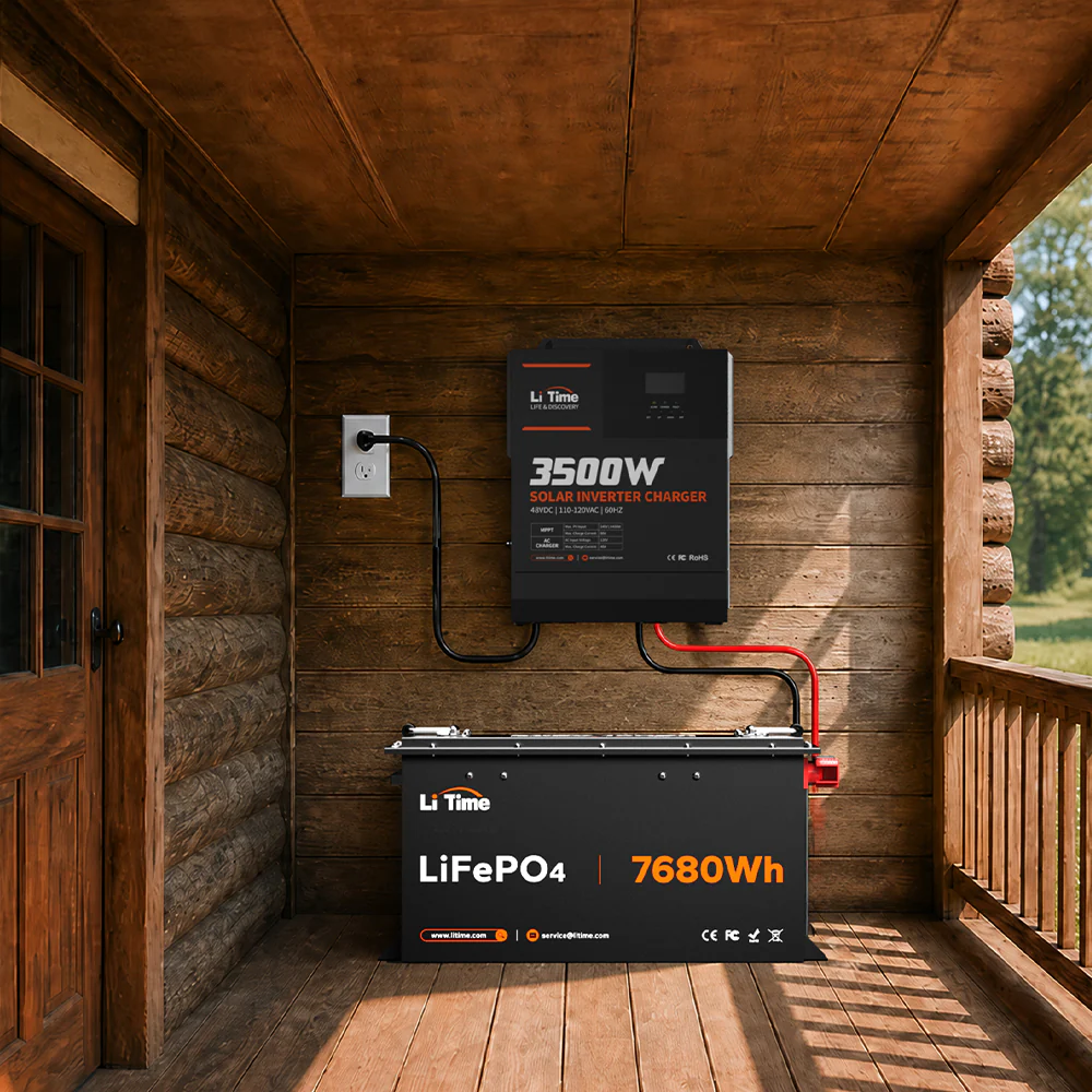 LiTime 48V 150Ah 300A Lithium Battery + Inverter Charger All-in-One Kit – Bluetooth Off-Grid & Home Backup Solution - Image 4