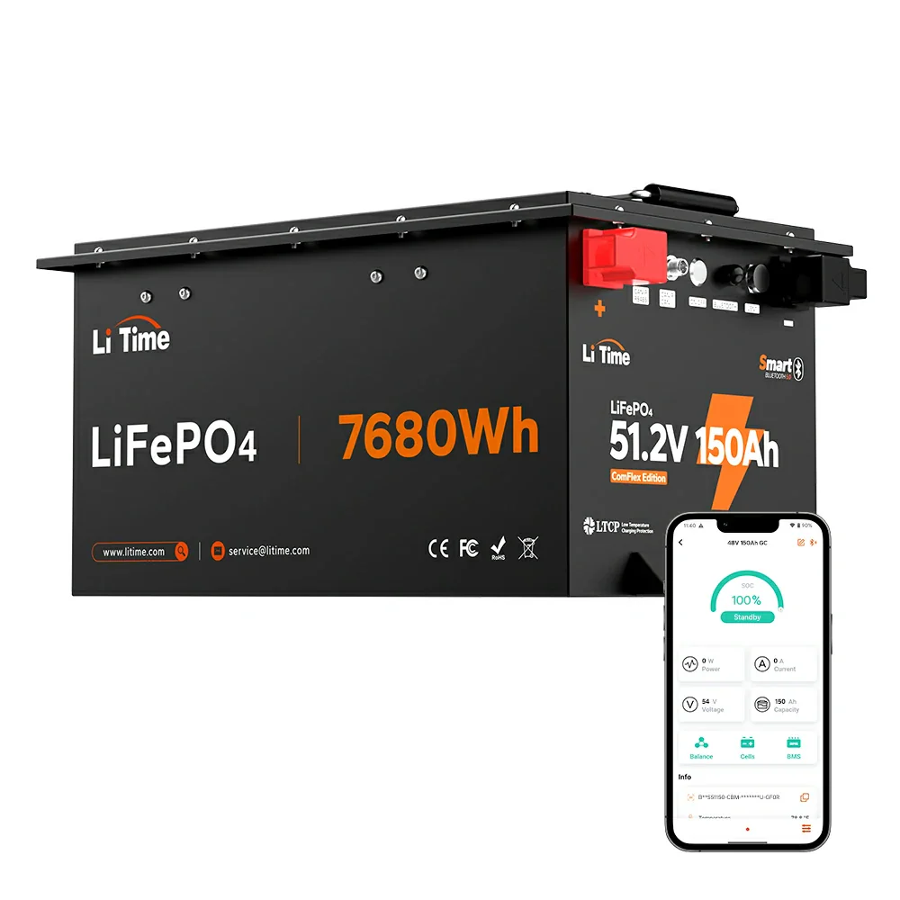 LiTime 48V (51.2V) 150Ah Lithium Golf Cart and UTV Battery – 300A High Power & Bluetooth - Image 11