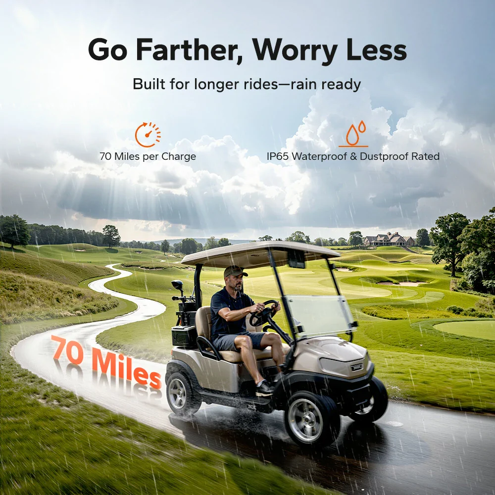 LiTime 48V (51.2V) 150Ah Lithium Golf Cart and UTV Battery – 300A High Power & Bluetooth - Image 4