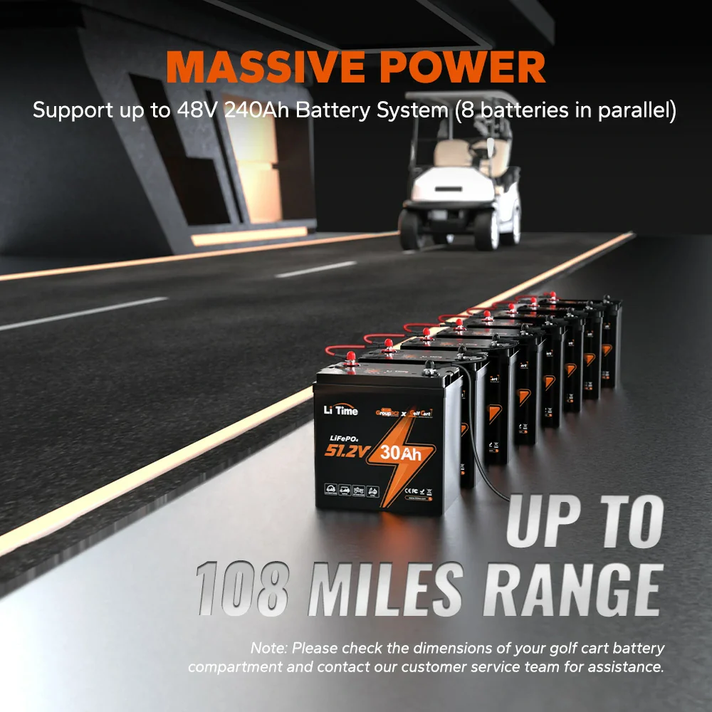 LiTime 48V 30Ah GC2 Lithium Golf Carts LiFePO4 Battery - Image 10