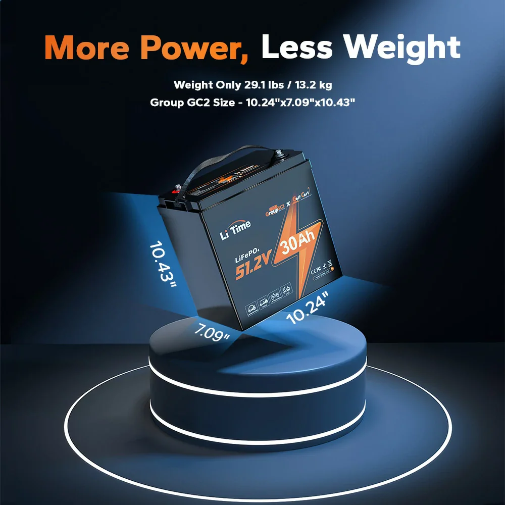 LiTime 48V 30Ah GC2 Lithium Golf Carts LiFePO4 Battery - Image 4