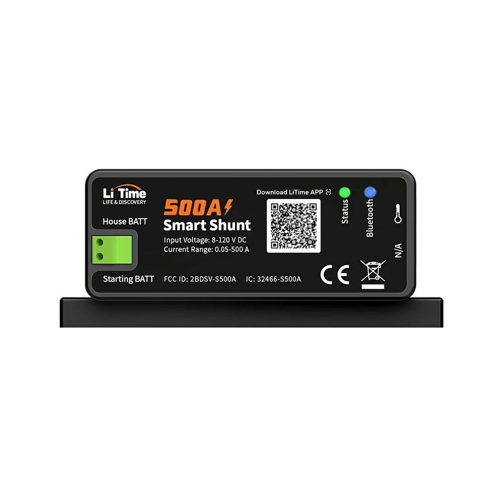 LiTime 500A Smart Battery Shunt with Bluetooth | Real-Time Monitoring for RV/Boat/Off-Grid - Image 11