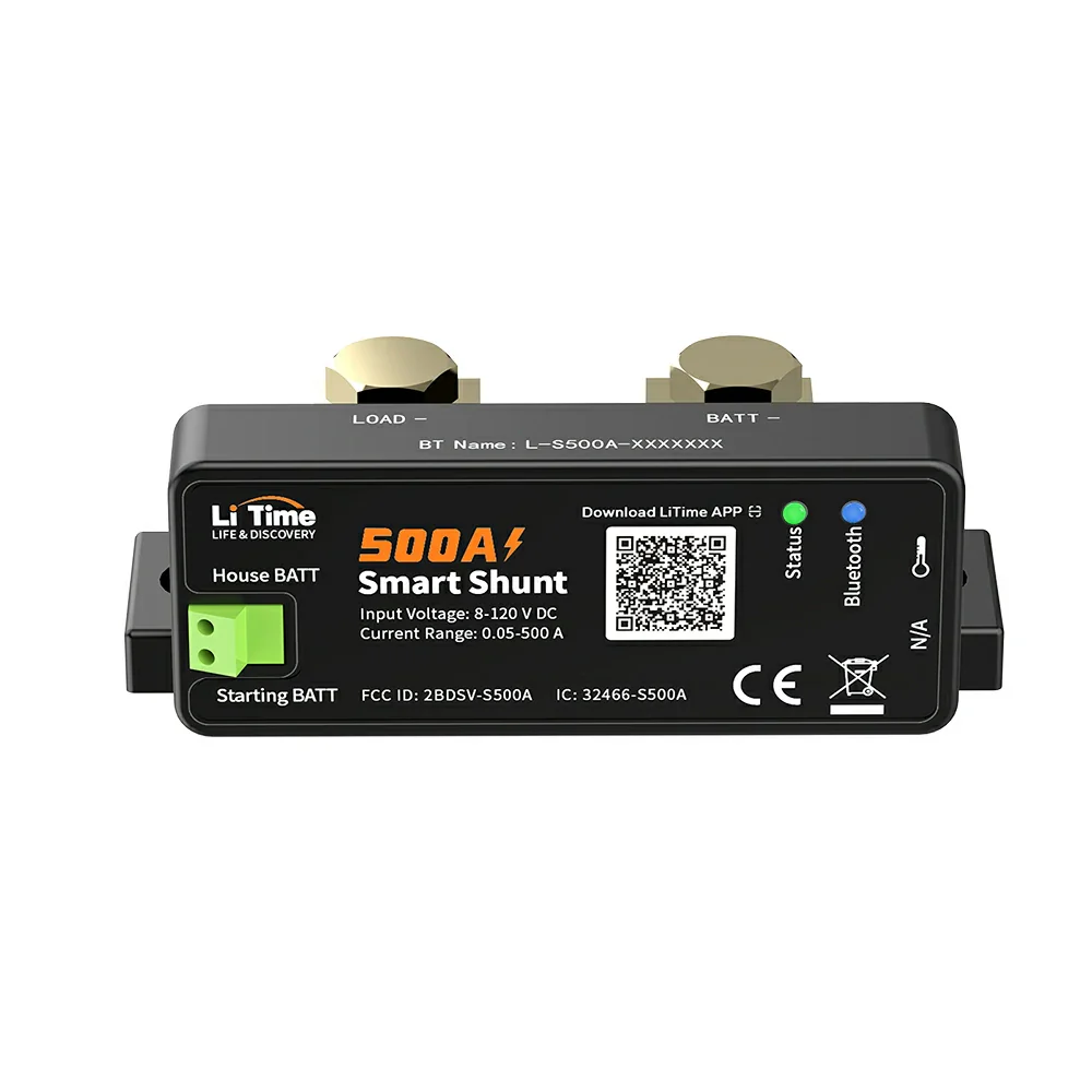 LiTime 500A Smart Battery Shunt with Bluetooth | Real-Time Monitoring for RV/Boat/Off-Grid - Image 12