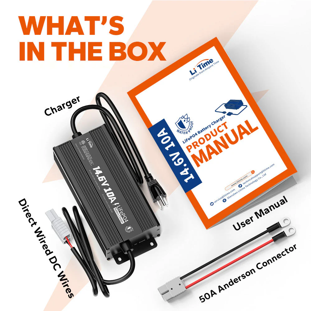 【Like New】LiTime 12V (14.6V) 10A Lithium Onboard Battery Charger IP67 Waterproof - Image 11