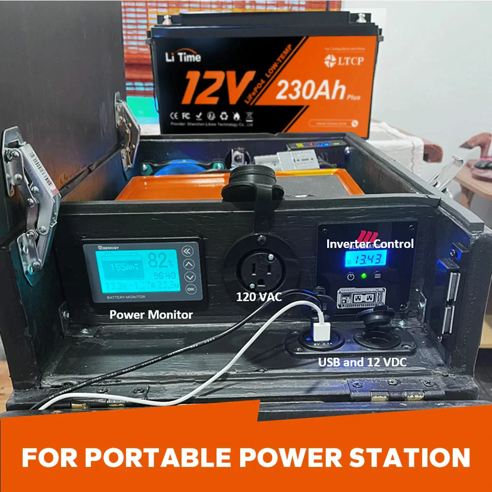 ✅Like New✅ LiTime 12V 230Ah Plus Low-Temp Protection LiFePO4 Battery - Image 9