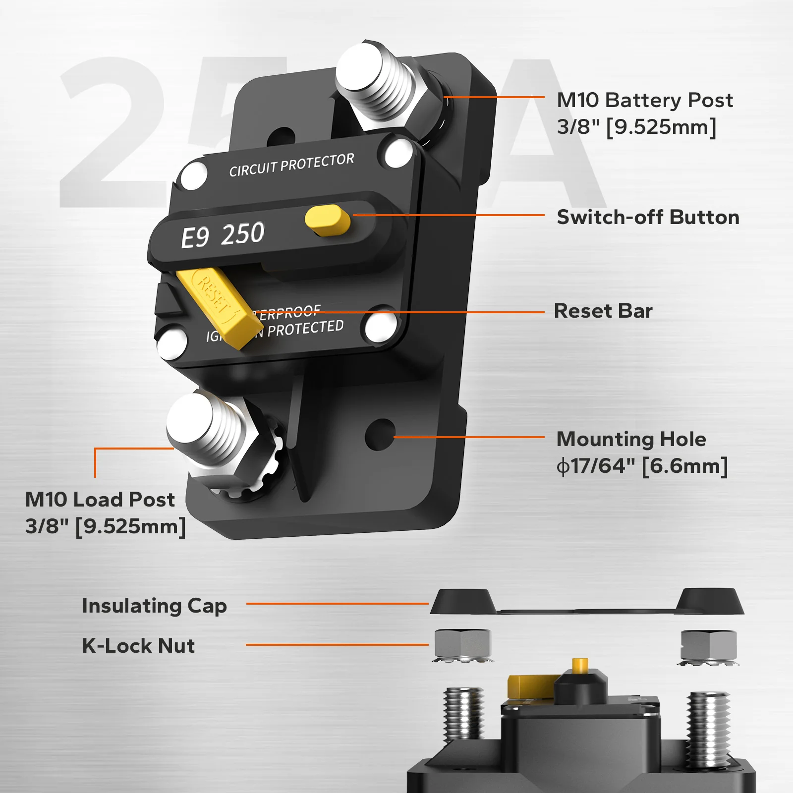 LiTime 250A Switchable Circuit Breaker for LiFePO4 Batteries - Image 3
