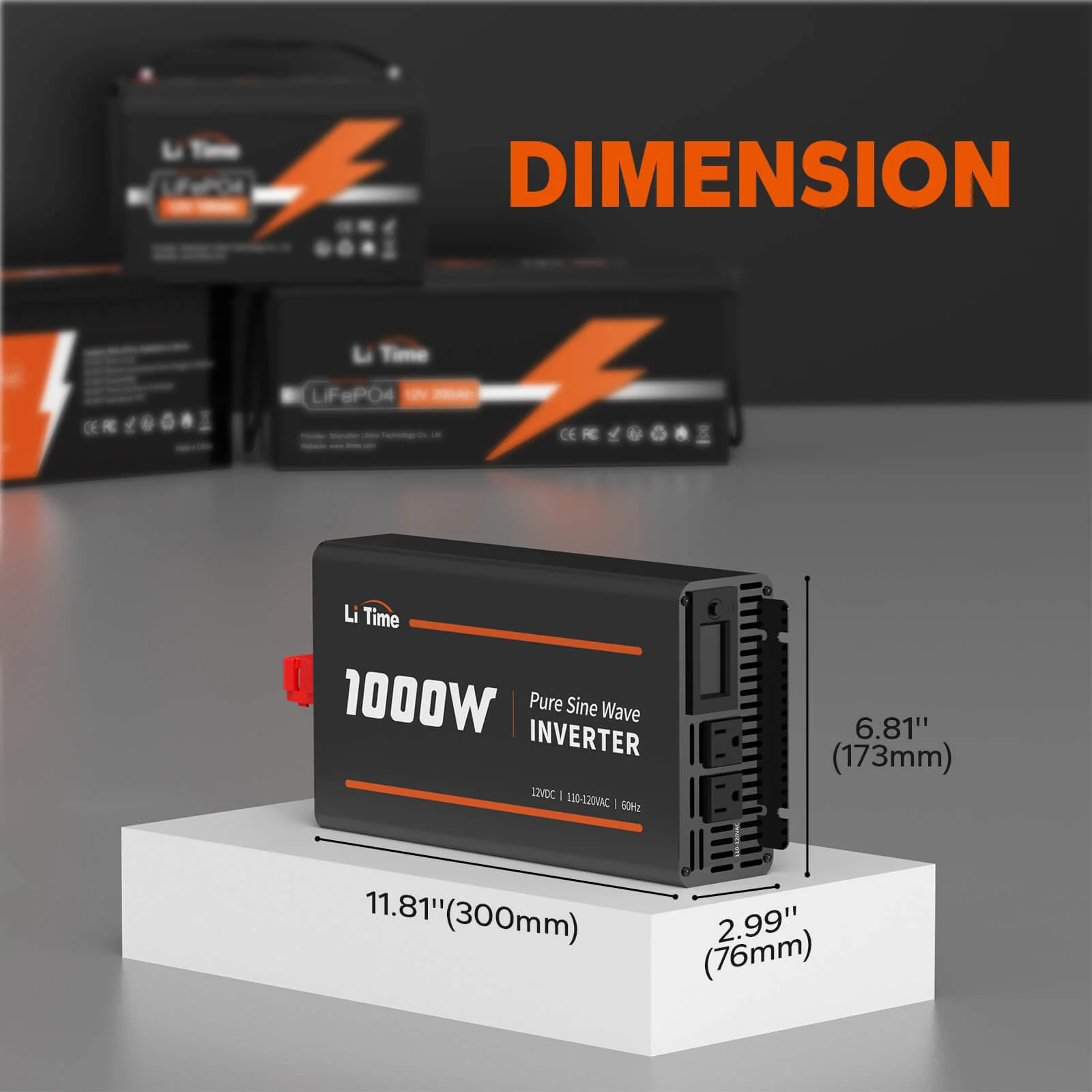 LiTime 1000 Watt 12V Pure Sine Wave Inverter - Image 6