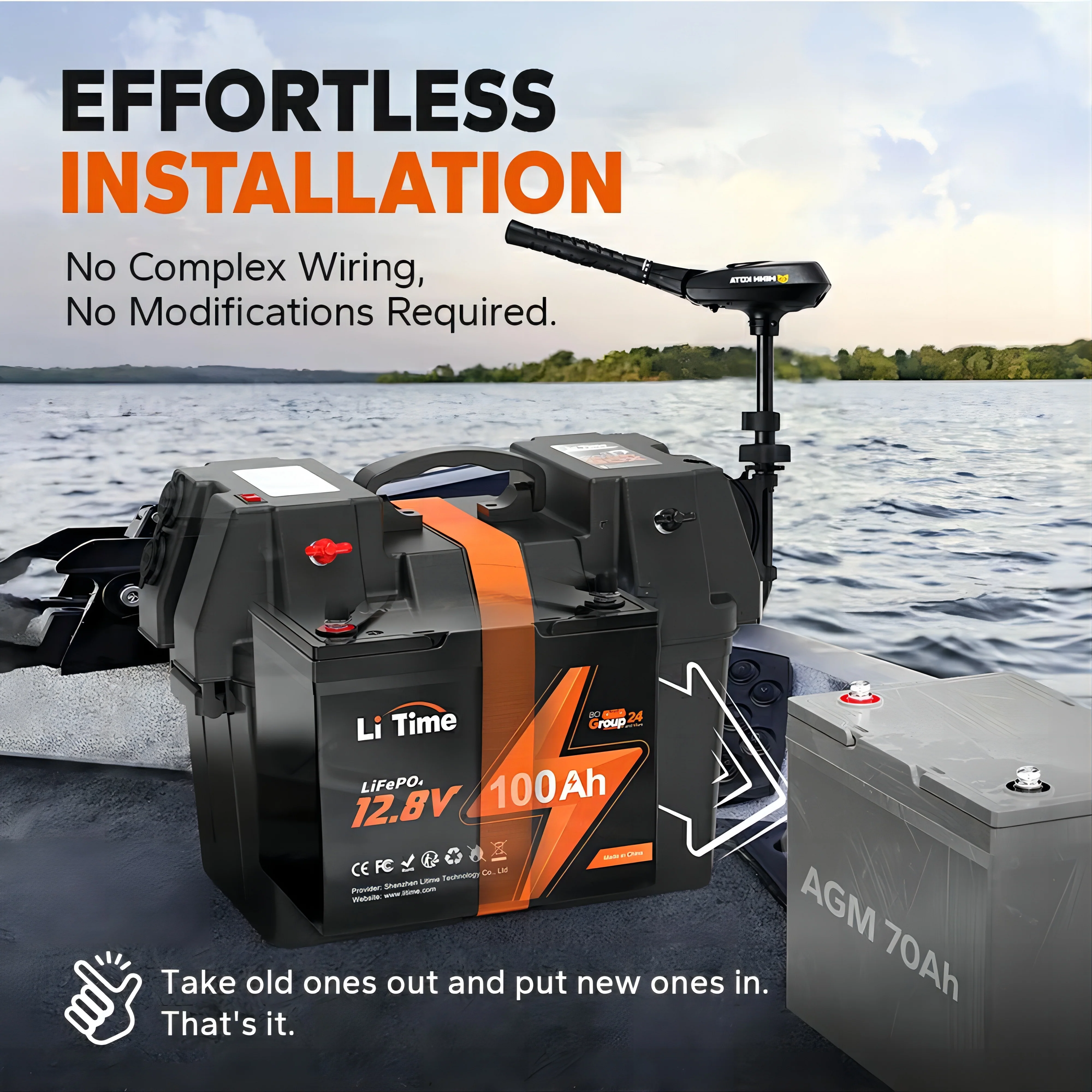 ✅Like New✅LiTime 12V 100Ah Group 24 LiFePO4 Lithium Battery - Image 7