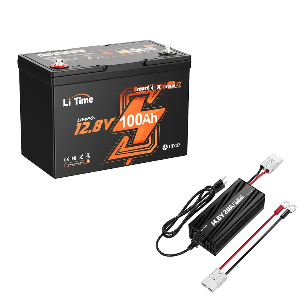 LiTime 12V 100Ah Group 27 Bluetooth LiFePO4 Lithium Deep Cycle Battery - Image 16